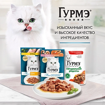 Гурмэ Перл пауч для кошек (кусочки в соусе)