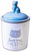 КерамикАрт бокс керамический для хранения корма Hug your cat