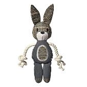 Pet-it Oxford игрушка для собак мягкий Зайчик с канатом и пищалкой