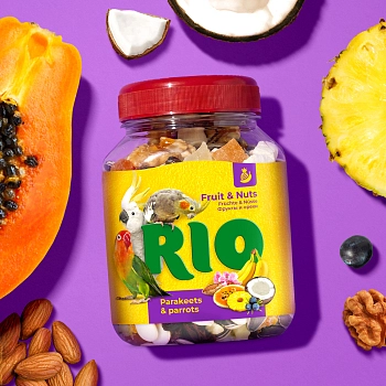 RIO Фруктово-ореховая смесь лакомство для птиц