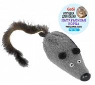 GoSi игрушка "Мышь с норковым хвостом" для кошек