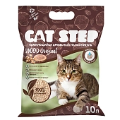 Cat Step Wood Original наполнитель древесный комкующийся