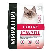 Мираторг Expert Struvite сухой корм для взрослых кошек при мочекаменной болезни струвитного типа