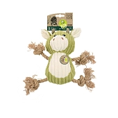 M-Pets Eco игрушка мягкая для собак коровка Рози с канатом