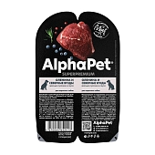 AlphaPet Superpremium пауч для взрослых собак (кусочки в соусе)