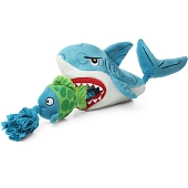 GiGwi Catch & Fetch игрушка для собак Акула с рыбой на веревке