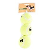 HOMEPET игрушка для собак мячи теннисные (3 шт)