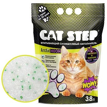 Cat Step Arctic Neon наполнитель силикагелевый впитывающий