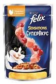 Felix Sensations Супервкус пауч для взрослых кошек (кусочки в желе)